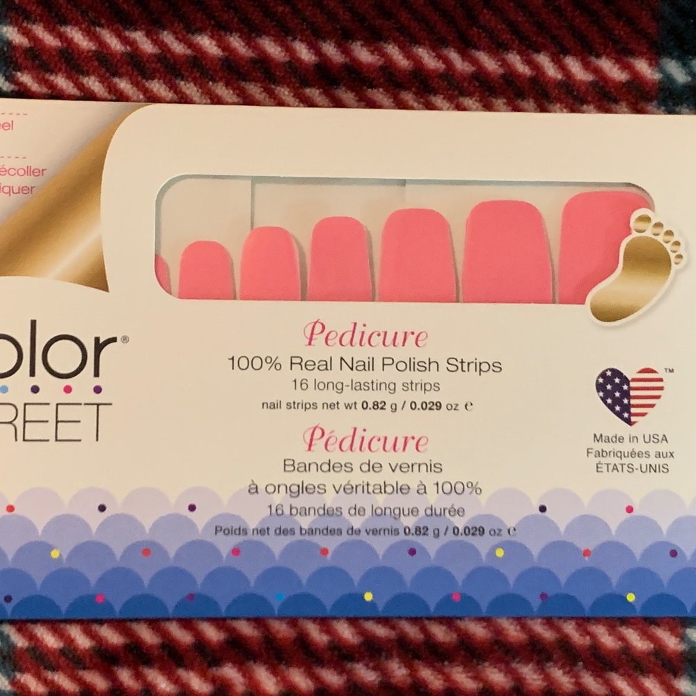 Color Street Pedicure Nail Strips - Strawberry Sunrise